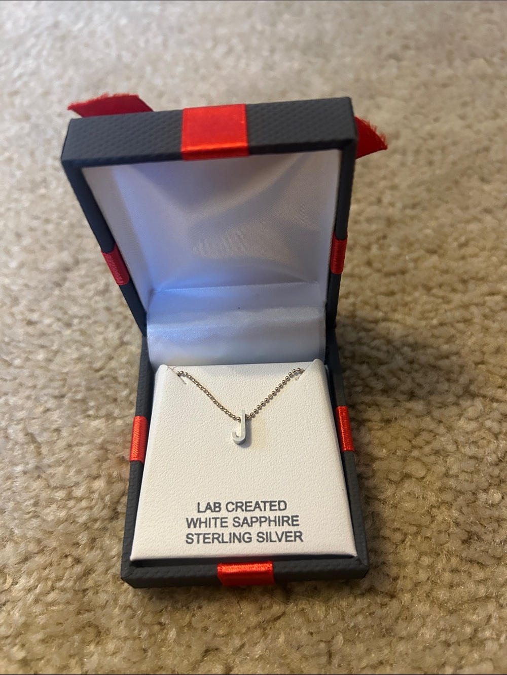 ‘J' Initial Necklace